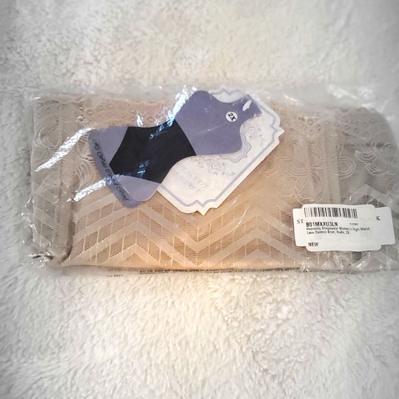 Jacquard/mesh Cotton Bottom High Waisted Panty - Picture 2 of 3